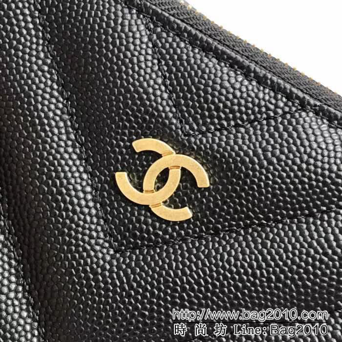 CHANEL香奈兒 頂級原單 18年早春新款系列 貓頭鷹吊墜 顆粒壓花牛皮零錢包 82365  DJC2482